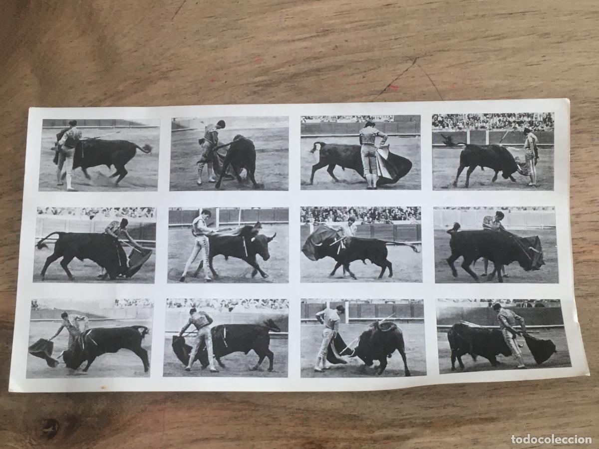 Coleccionismo Cromos antiguos: manolete torero tauromaquia plancha sin cortar 12 cromos coleccion fotos taurinas productos bufalo