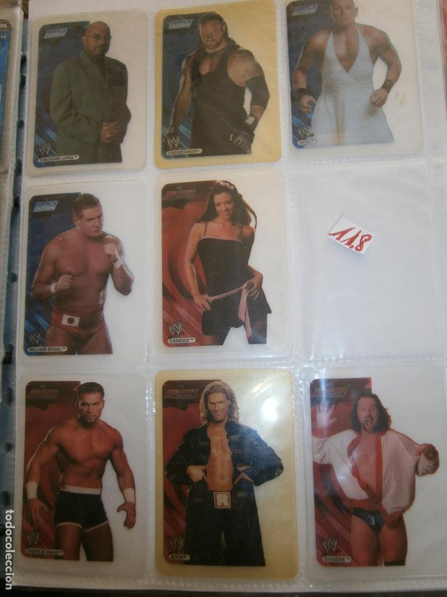Coleccionismo Cromos antiguos: ANTIGUO LOTE DE CROMOS COLECCION LUCHA LIBRE WWE
