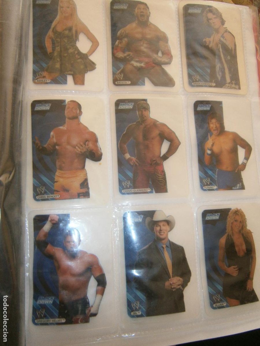 Coleccionismo Cromos antiguos: ANTIGUO LOTE DE CROMOS COLECCION LUCHA LIBRE WWE
