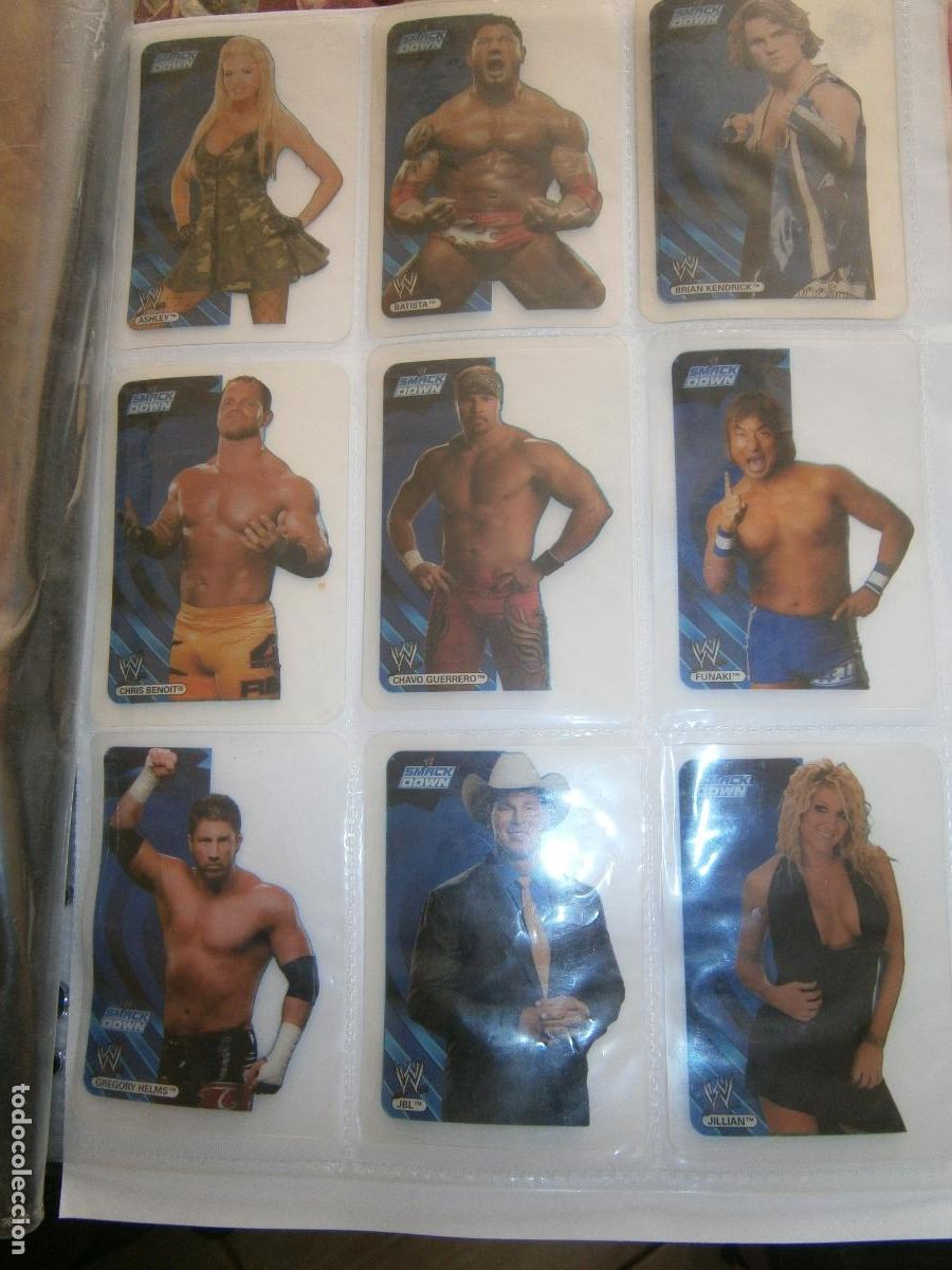Coleccionismo Cromos antiguos: ANTIGUO LOTE DE CROMOS COLECCION LUCHA LIBRE WWE