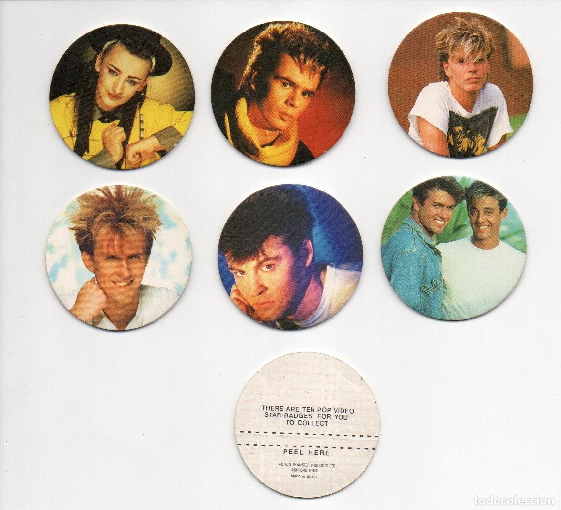 Coleccionismo Cromos antiguos: LOTE DE 6 TAZOS ACOLCHADOS, COLECCION CANTANTES VIDEOCLIPS. SIN PEGAR.