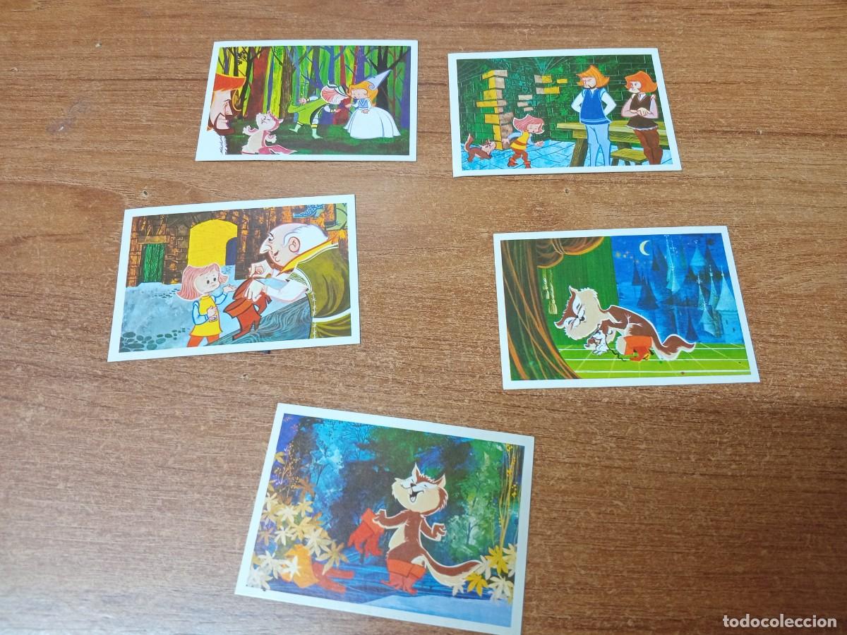 Collectable Antique Stickers: EL GATO CON BOTAS - LOTE DE 5 CROMOS