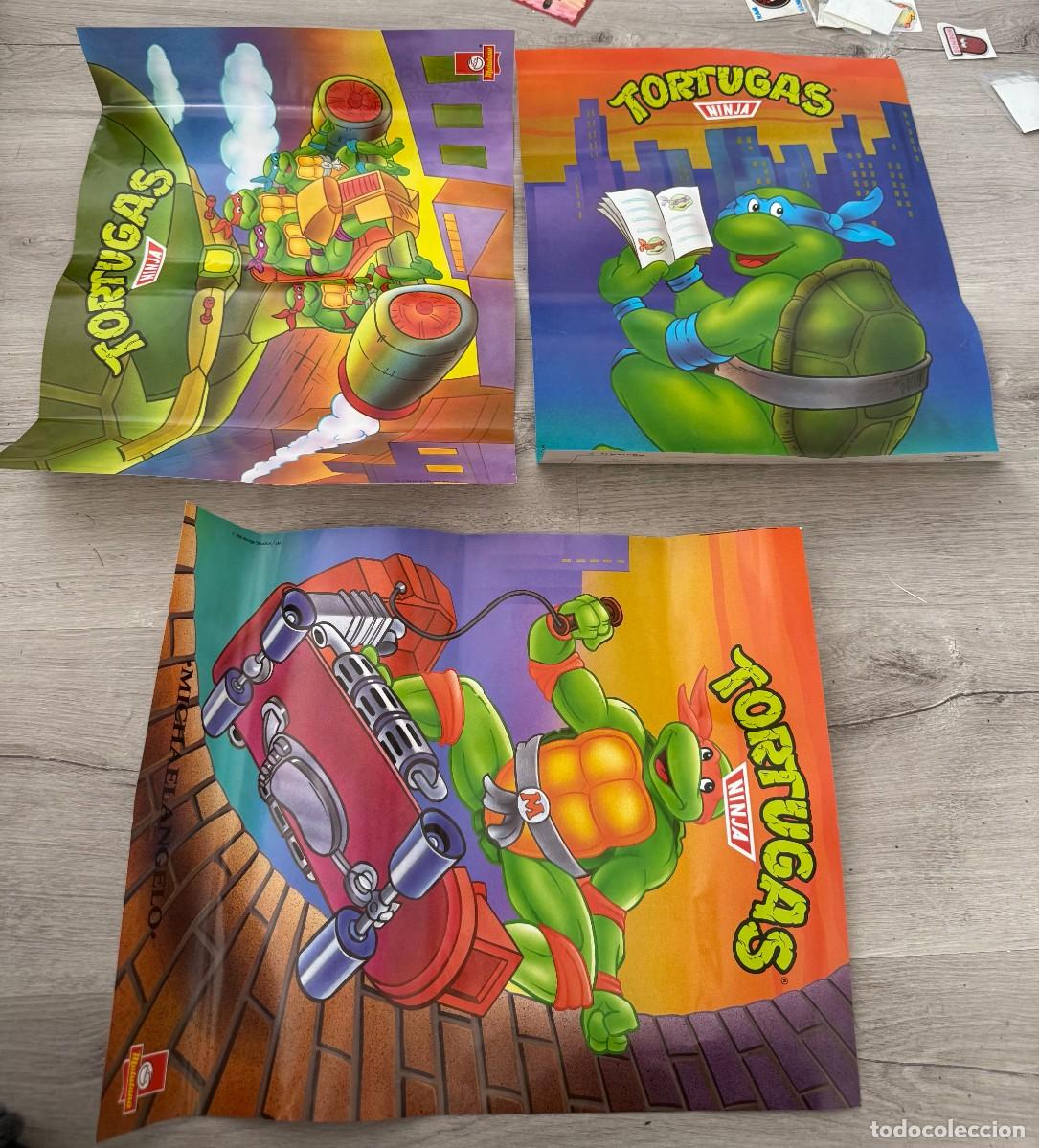Coleccionismo Cromos antiguos: 3 p&oacute;sters Tortugas Ninja de Matutano