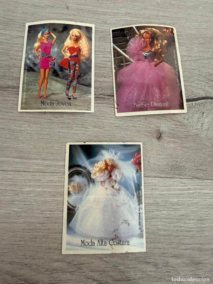 Coleccionismo Cromos antiguos: 3 cromos Barbie de Phoskitos - dif&iacute;ciles