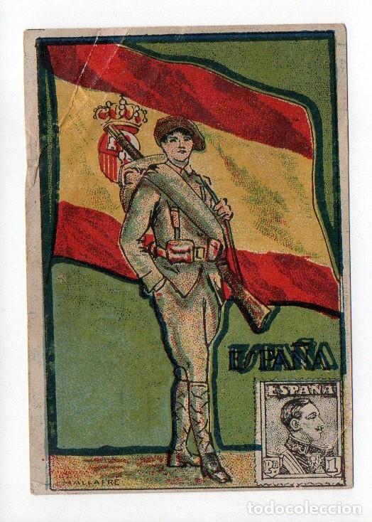 Coleccionismo Cromos antiguos: PUBLICIDAD CHOCOLATE ANGELICAL. ESPA&Ntilde;A. SELLO. INDUST. LITOGRAFICAS TARRAGONA. MALLAFRE. 7,7 X 11 C