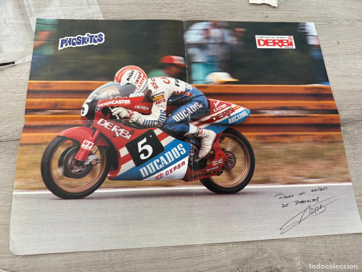 Coleccionismo Cromos antiguos: P&oacute;ster Derby - Jorge Mart&iacute;nez Aspar - Phoskitos