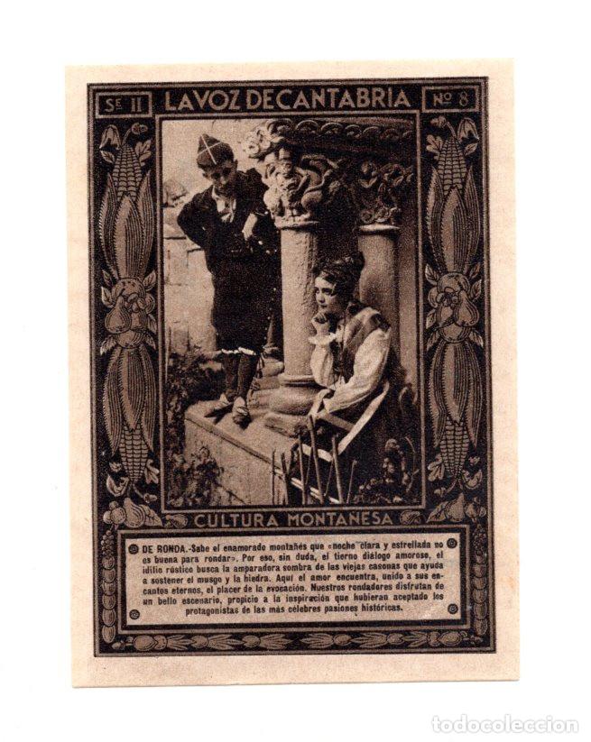 Collezionismo Figurine antiche: LA VOZ DE CANTABRIA, CULTURA MONTA&Ntilde;ESA. DE RONDA.SERIE2.N&ordm;8. FLINTKOTE.MANUEL CASTELLANOS.SANTANDER