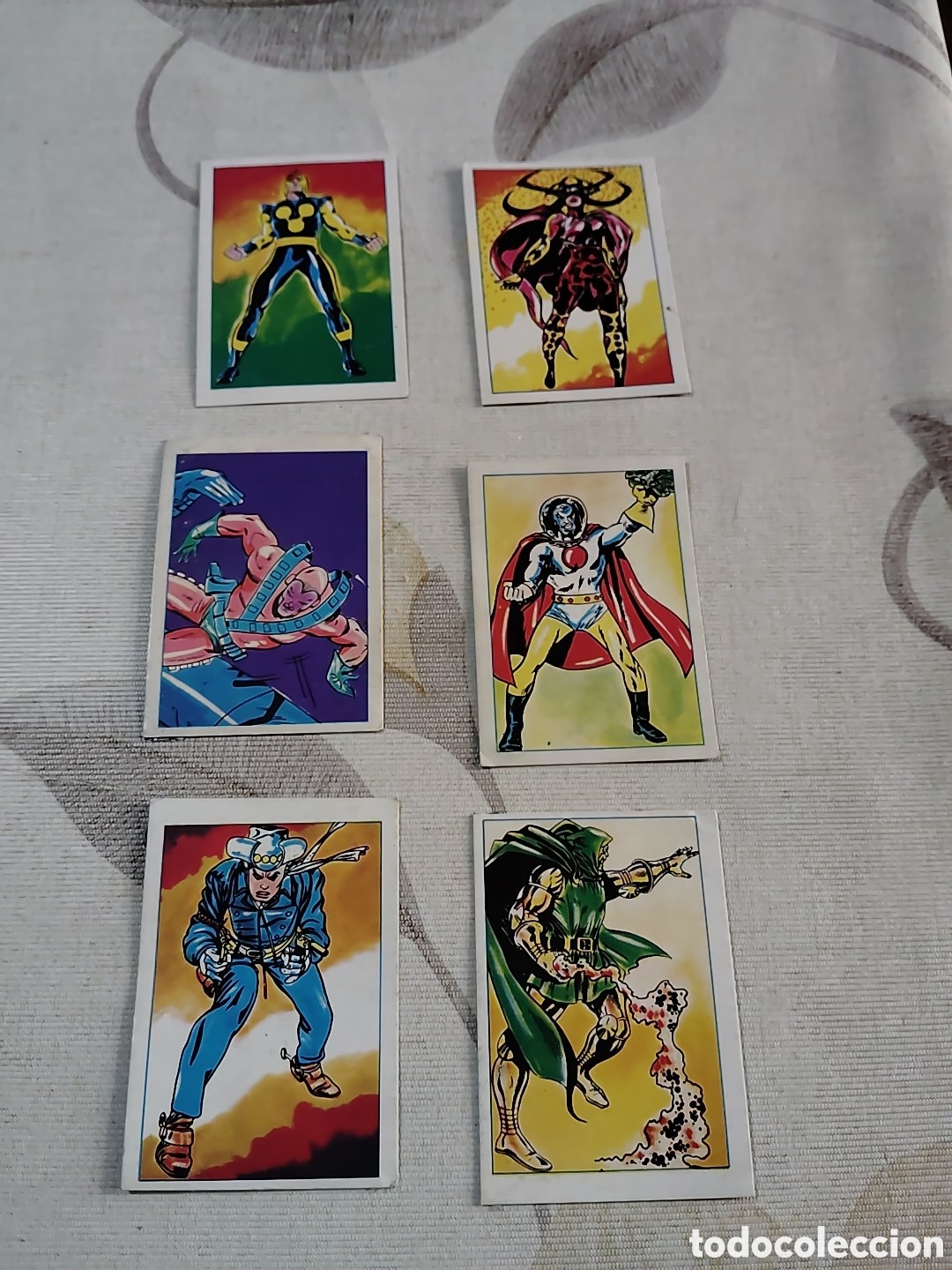 Coleccionismo Cromos antiguos: Reservado. 6 cromos superh&eacute;roes fher