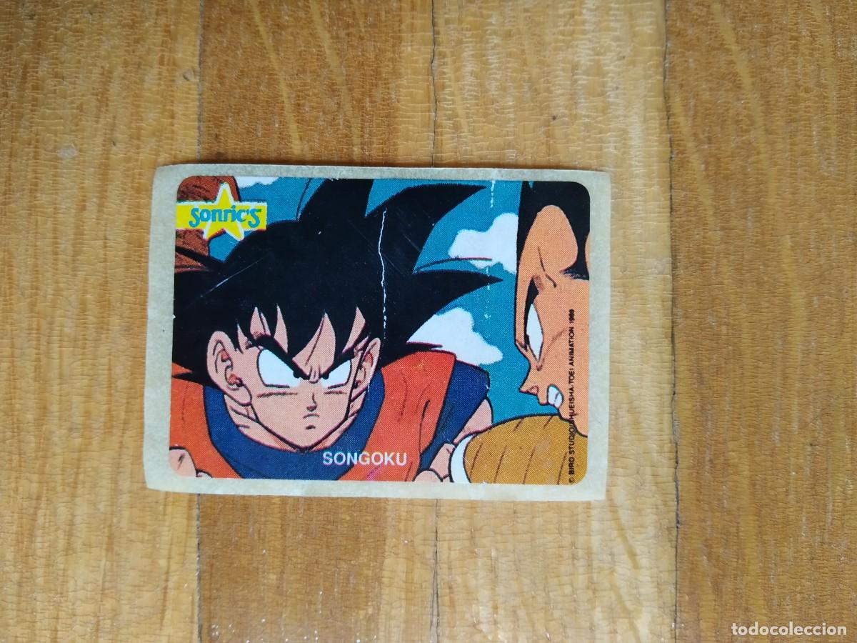 Colecionismo Cromos antigos: CROMO PEGATINA CHICLE SONRICS DRAGON BALL BOLA DE DRAGON SON GOKU SONGOKU VS VEGETA A&Ntilde;OS 90S VER