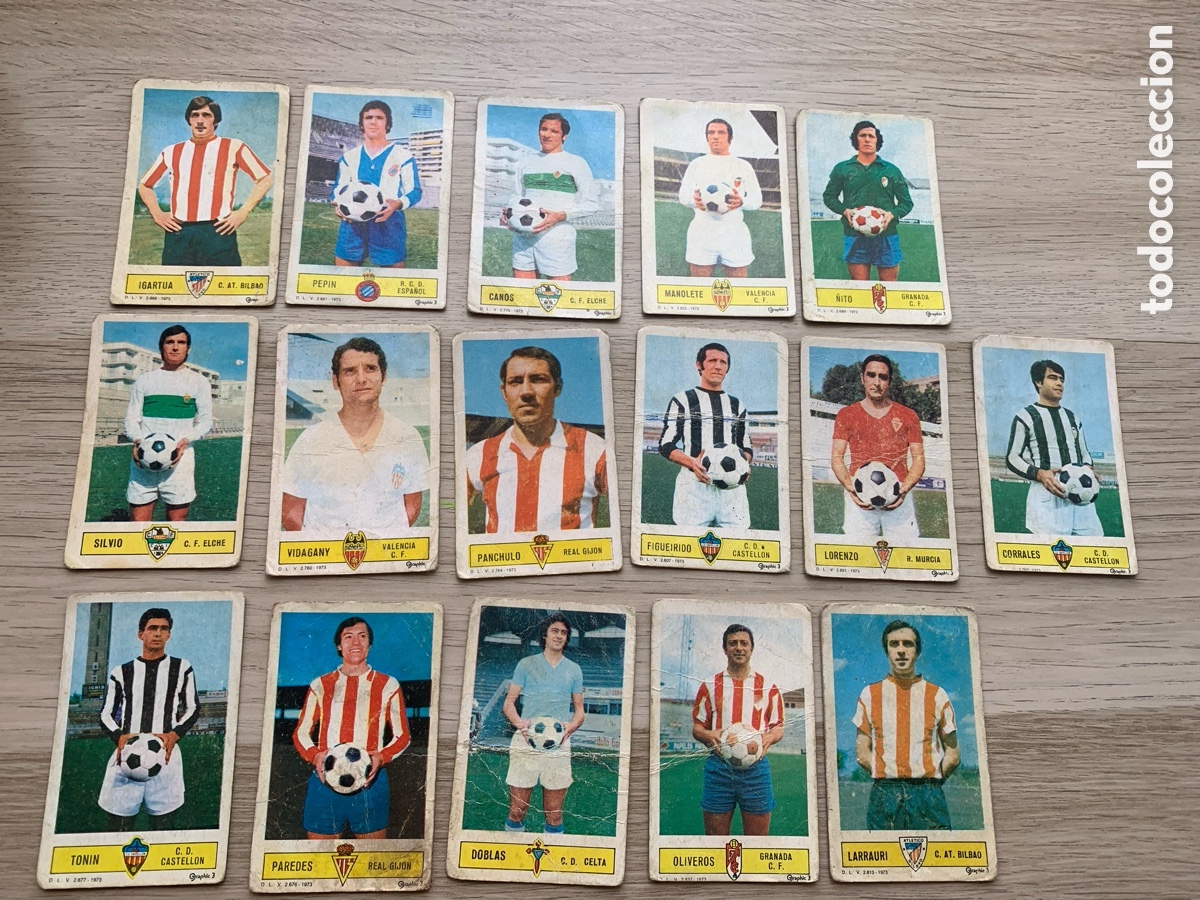 Coleccionismo Cromos antiguos: &bull;Lote x16 Cromos LIGA ESTE 1973-1974/73-74