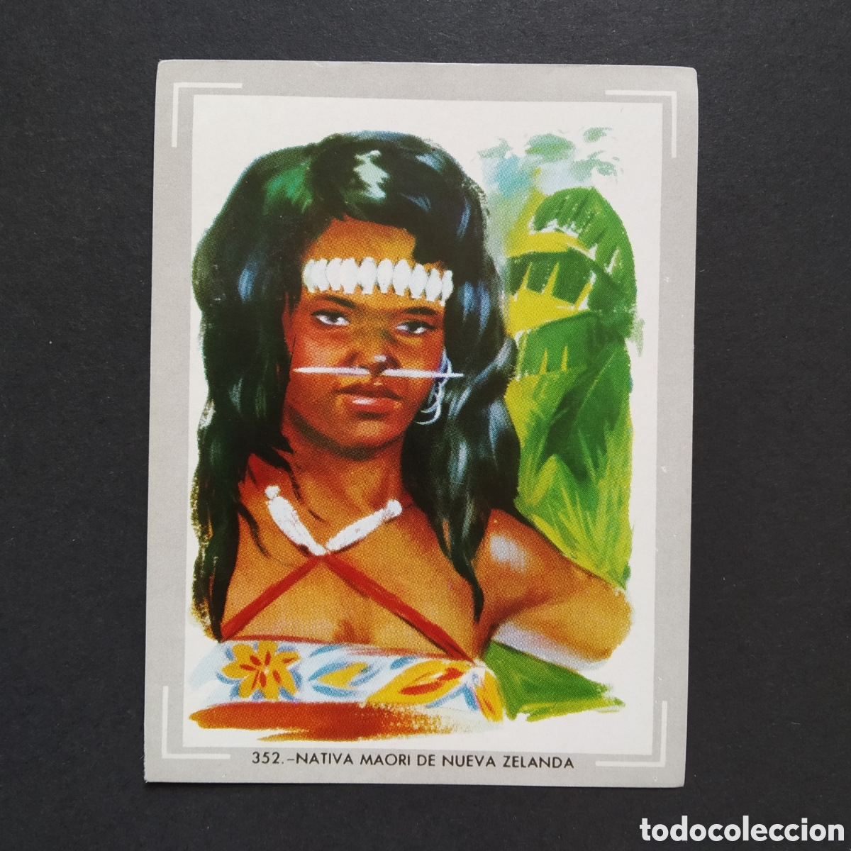 Coleccionismo Cromos antiguos: CROMO - N&deg; 352 - NATIVA MAORI DE NUEVA ZELANDA - VIDA Y COLOR - ED &Aacute;LBUMES ESPA&Ntilde;OLES S.A. - A&Ntilde;O 1965