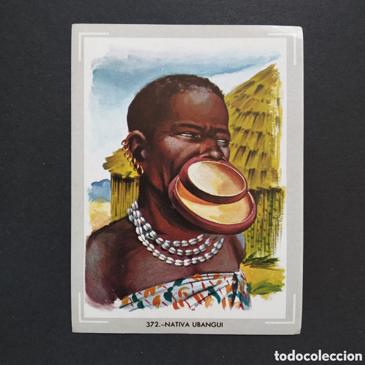 Coleccionismo Cromos antiguos: CROMO - N&deg; 372 - NATIVA UBANGUI - VIDA Y COLOR - ED. &Aacute;LBUMES ESPA&Ntilde;OLES S.A. - A&Ntilde;O 1965