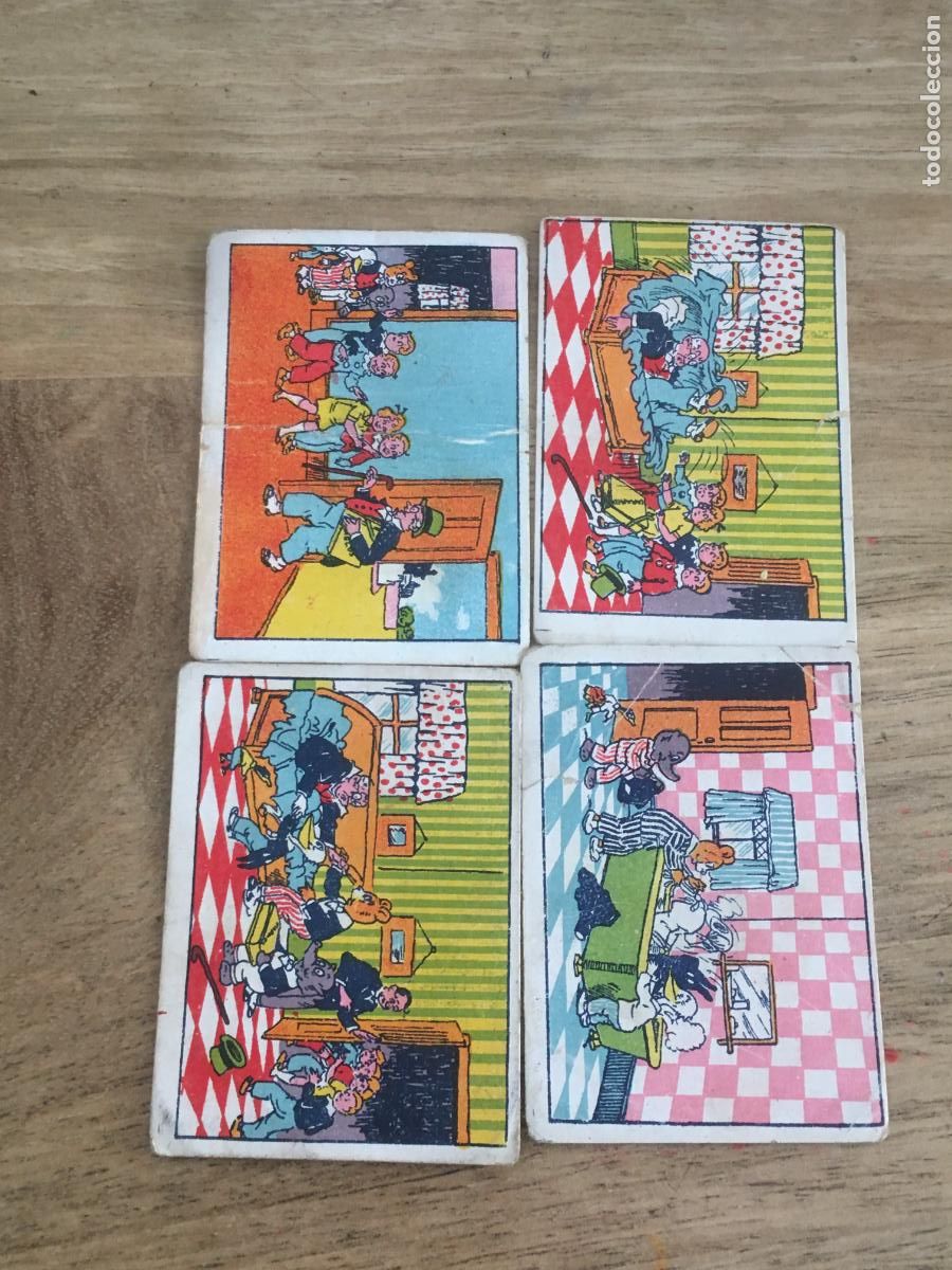 Coleccionismo Cromos antiguos: por no ir a la escuela 4 cromos nunca pegados