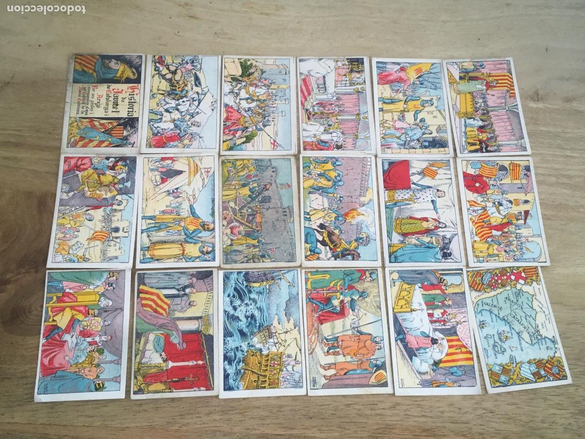 Coleccionismo Cromos antiguos: historia de haume I chocolates filatelia barcelona 18 cromos nunca pegados