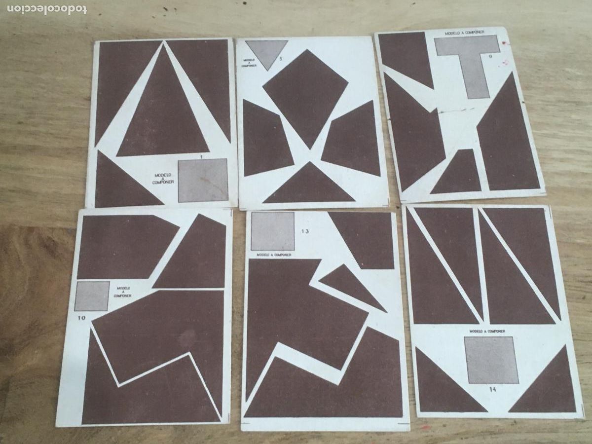 Coleccionismo Cromos antiguos: formas geometricas rompecabezas chocolates juncosa 6 cromos nunca pegados