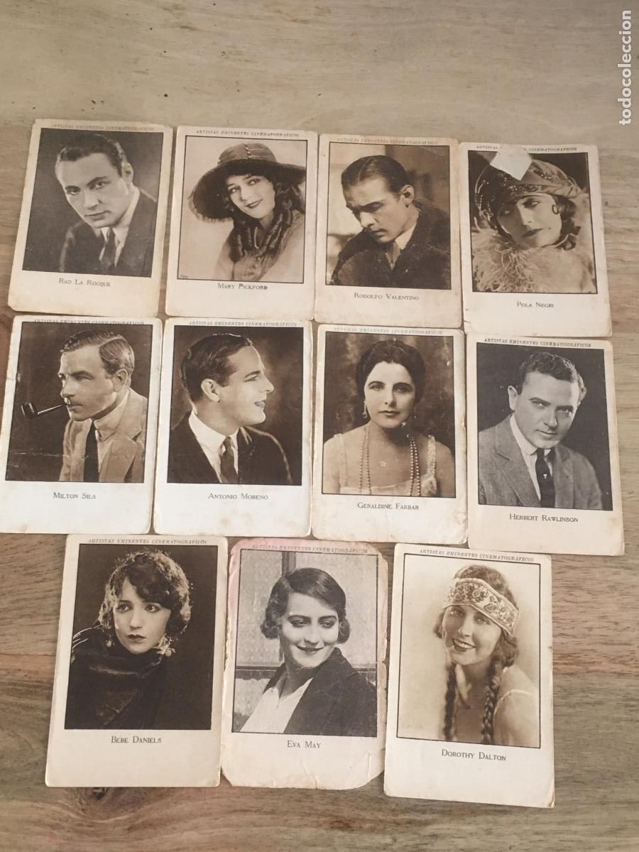 Coleccionismo Cromos antiguos: artistas eminentes cinematograficos chocolates jaime boix 11 cromos nunca pegados