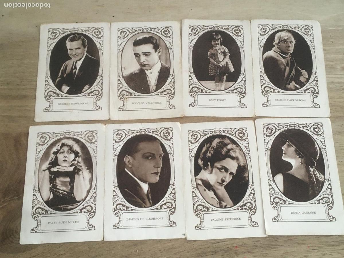 Coleccionismo Cromos antiguos: celebres artistas cinematograficos cine serie j chocolates juncosa 8 cromos nunca pegados
