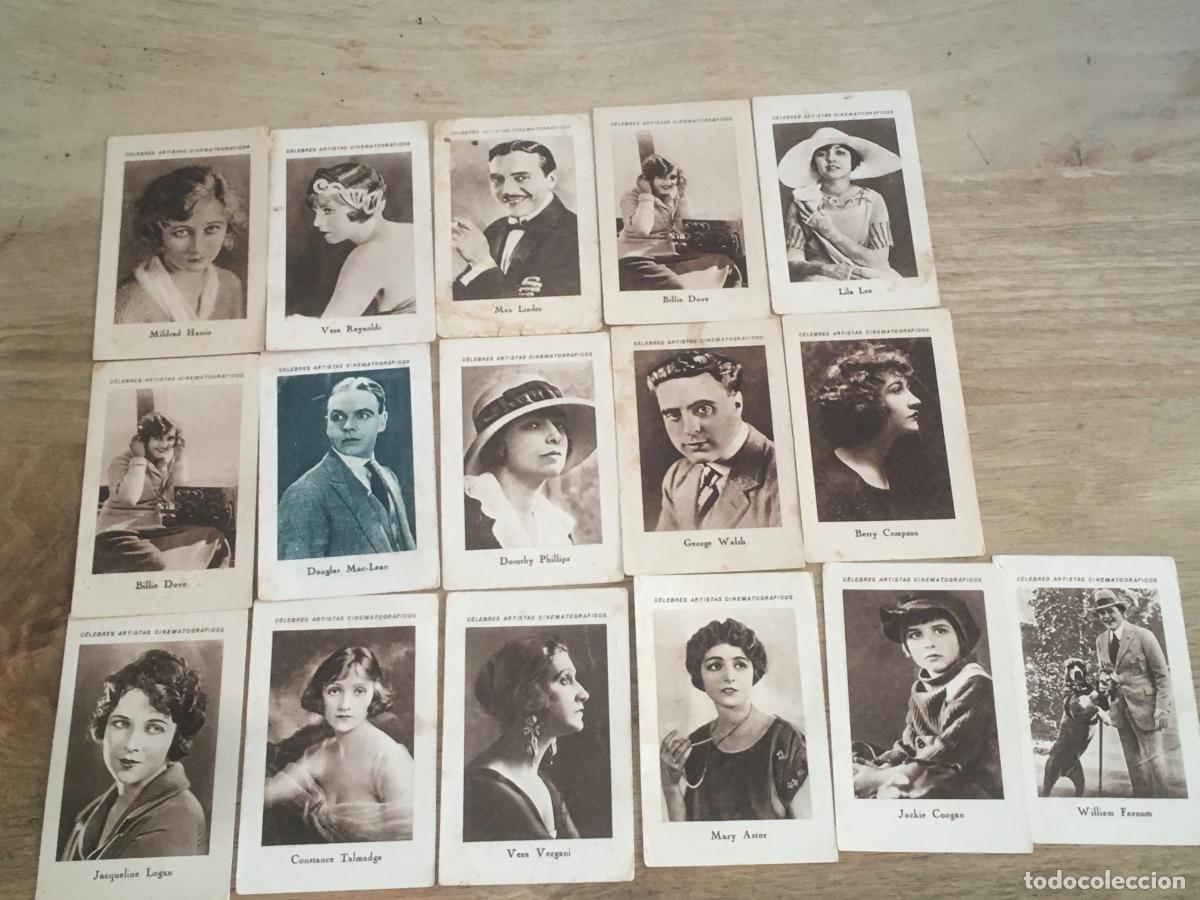 Coleccionismo Cromos antiguos: celebres artistas cinematograficos cine serie F chocolates juncosa 16 cromos nunca pegados