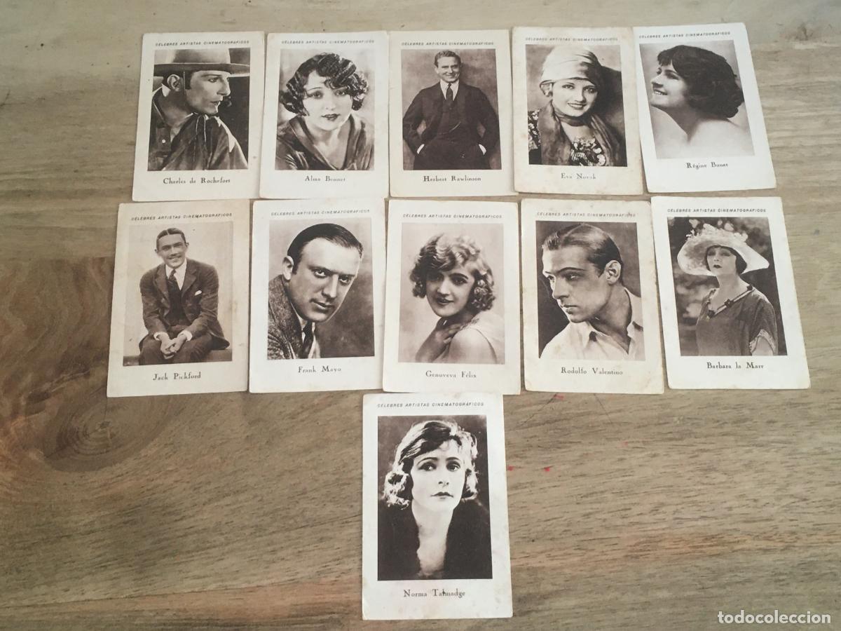 Coleccionismo Cromos antiguos: celebres artistas cinematograficos cine serie E chocolates juncosa 11 cromos nunca pegados