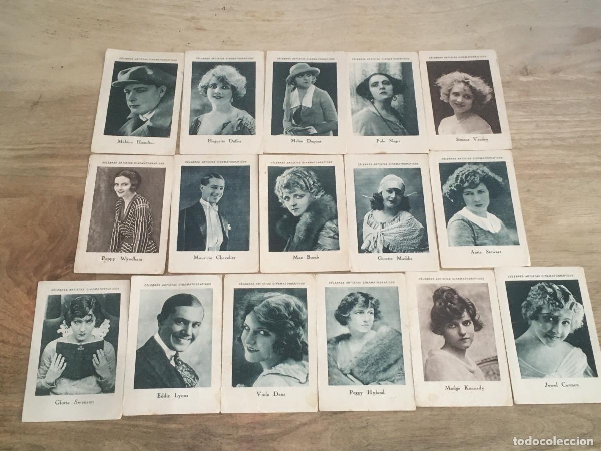 Coleccionismo Cromos antiguos: celebres artistas cinematograficos cine serie D chocolates juncosa 16 cromos nunca pegados