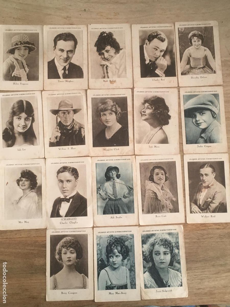 Coleccionismo Cromos antiguos: celebres artistas cinematograficos cine serie A chocolates juncosa 18 cromos nunca pegados