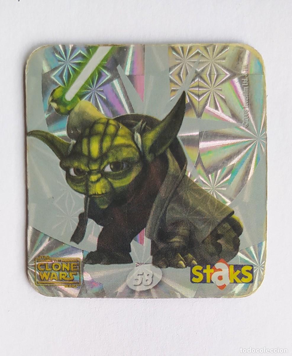 Colecionismo Cromos antigos: CLONE WARS IMAN STAKS N&deg;58 YODA TAZO STAR WARS LUCAS FILM