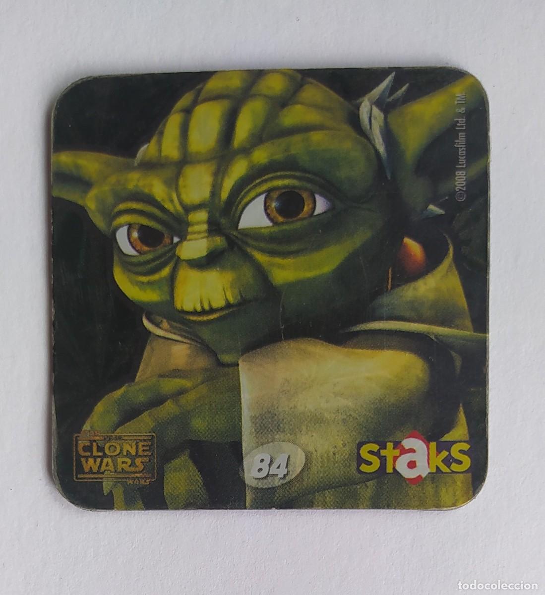 Collectable Antique Stickers: CLONE WARS IMAN STAKS N&deg;84 YODA TAZO STAR WARS LUCAS FILM