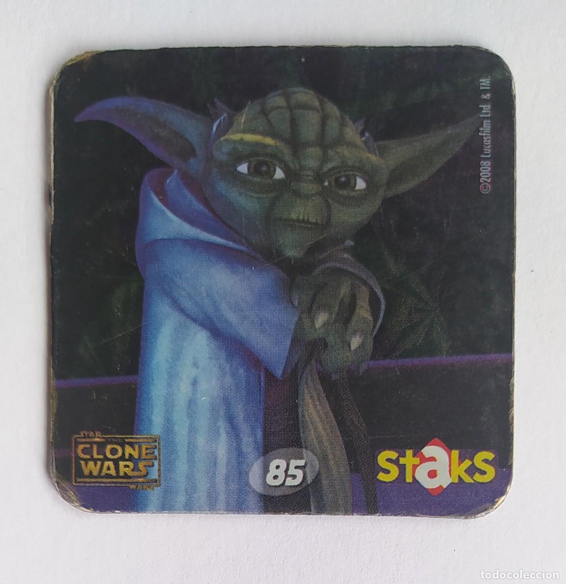 Collectable Antique Stickers: CLONE WARS IMAN STAKS N&deg;85 YODA TAZO STAR WARS LUCAS FILM