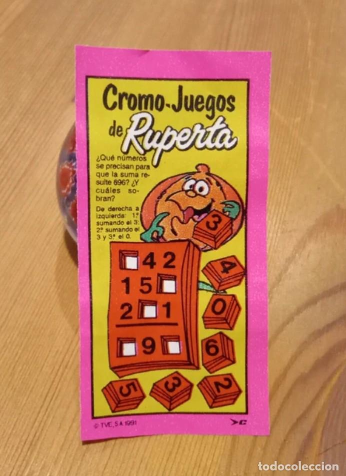 Coleccionismo Cromos antiguos: CHICLE CHICLES CROMO LA RUPERTA TV UN DOS TRES RASCA PREMIO 1991 QUE N&Uacute;MEROS SE PRECISAN SUMA 696
