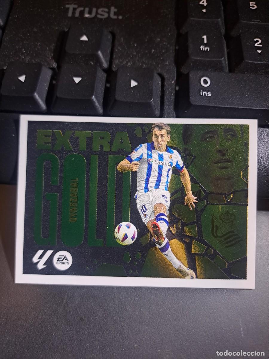 Coleccionismo Cromos antiguos: CROMO OYARZABAL REAL SOCIEDAD EXTRA GOLD LIGA 2024 2025 24 25 ESTE PANINI NUNCA PEGADO