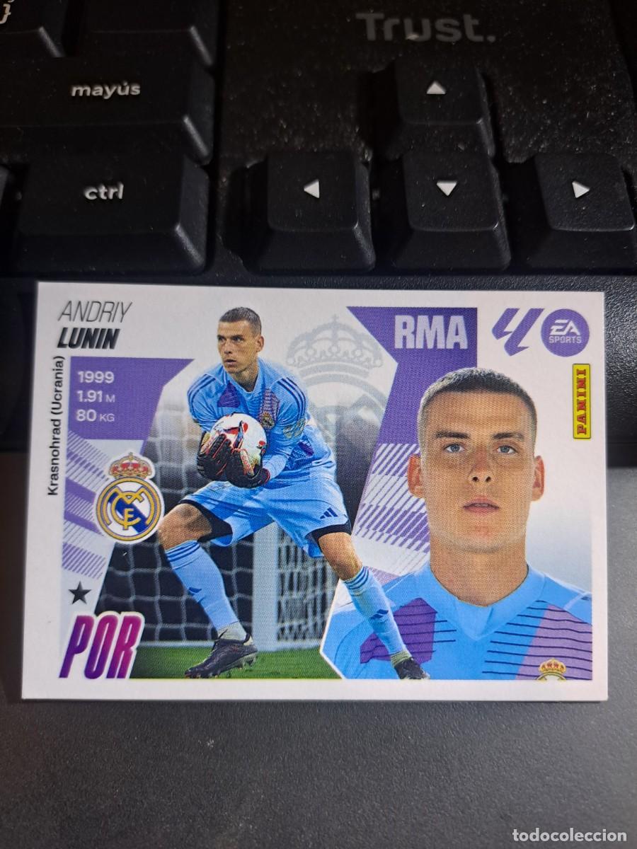 Coleccionismo Cromos antiguos: CROMO LUNIN 4 REAL MADRID LIGA 2025 2026 25 26 ESTE PANINI NUNCA PEGADO