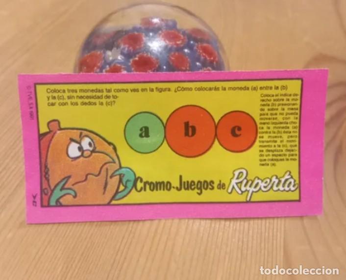 Coleccionismo Cromos antiguos: CHICLE CHICLES CROMO LA RUPERTA TV UN DOS TRES RASCA PREMIO 1991 C&Oacute;MO COLOCAR&Aacute;S LA MONEDA