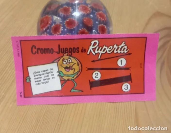 Coleccionismo Cromos antiguos: CHICLE CHICLES CROMO LA RUPERTA TV UN DOS TRES RASCA PREMIO 1991 CU&Aacute;L DE ESTAS RECTAS ES M&Aacute;S LARGA