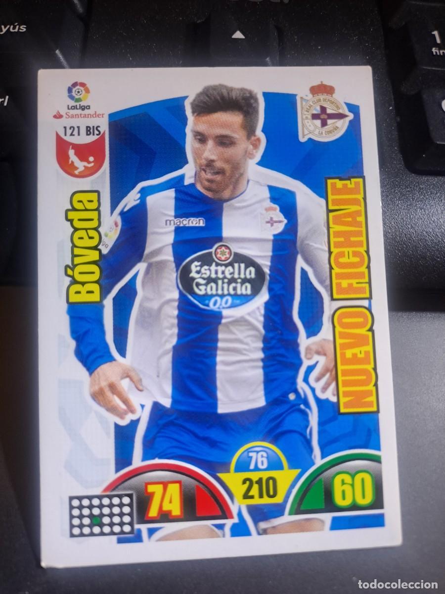 Coleccionismo Cromos antiguos: ADRENALYN XL BOVEDA 121 BIS NUEVO FICHAJE DEPORTIVO DE LA CORU&Ntilde;A CROMO LIGA 2017 2018 17 18 PANINI