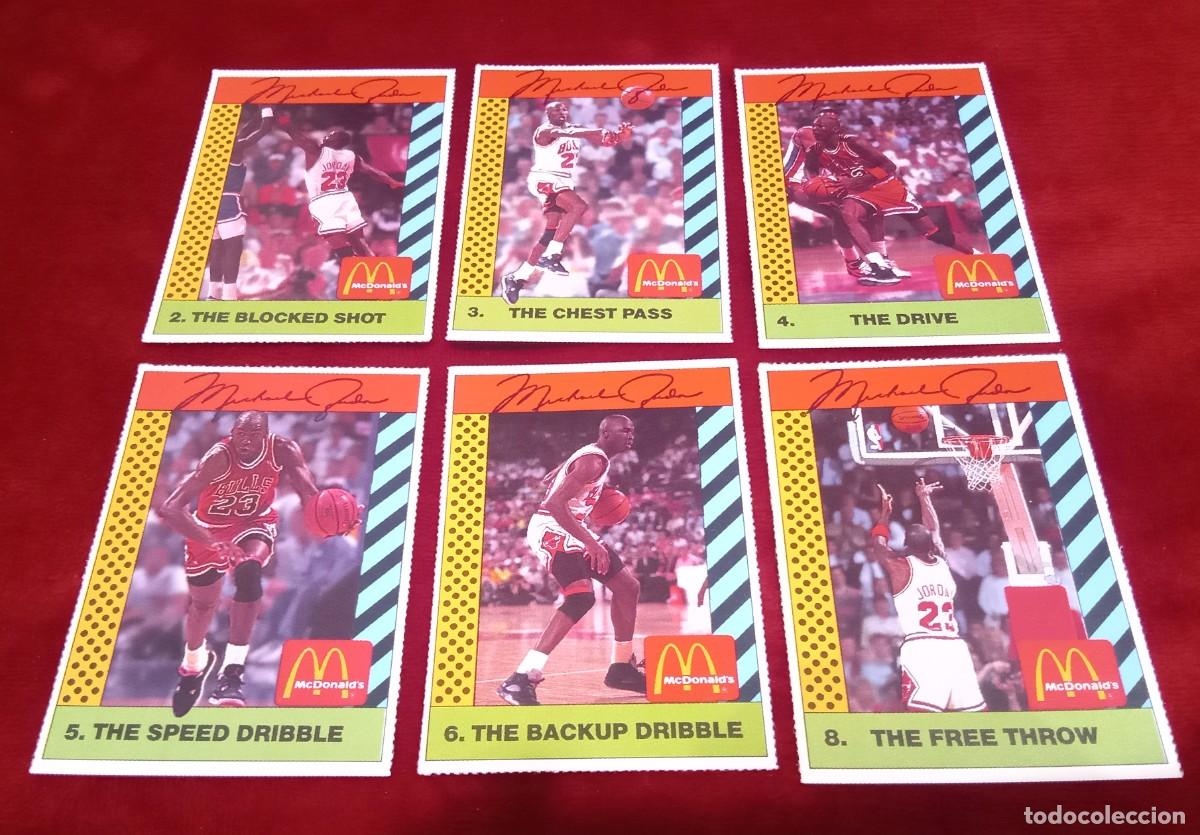 Coleccionismo Cromos antiguos: CROMOS TARJETAS NBA MICHAEL JORDAN MCDONALD'S 1990 LOTE x6
