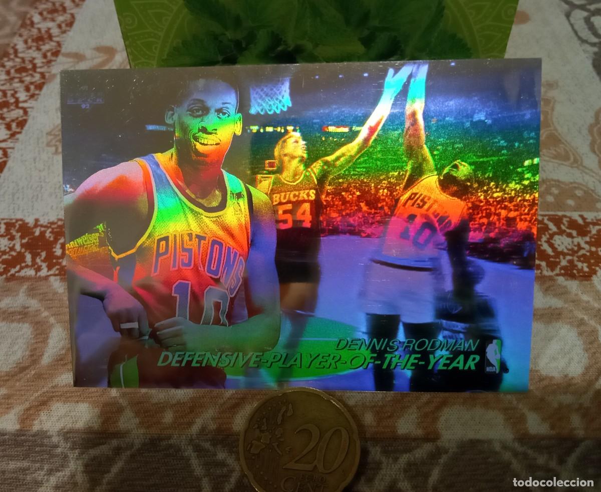 Coleccionismo Cromos antiguos: CROMO HOLOGRAMA NBA DENNIS RODMAN DETROIT PISTONS UPPER DECK 91 92 1991 1992 DEFENSIVE PLAYER YEAR