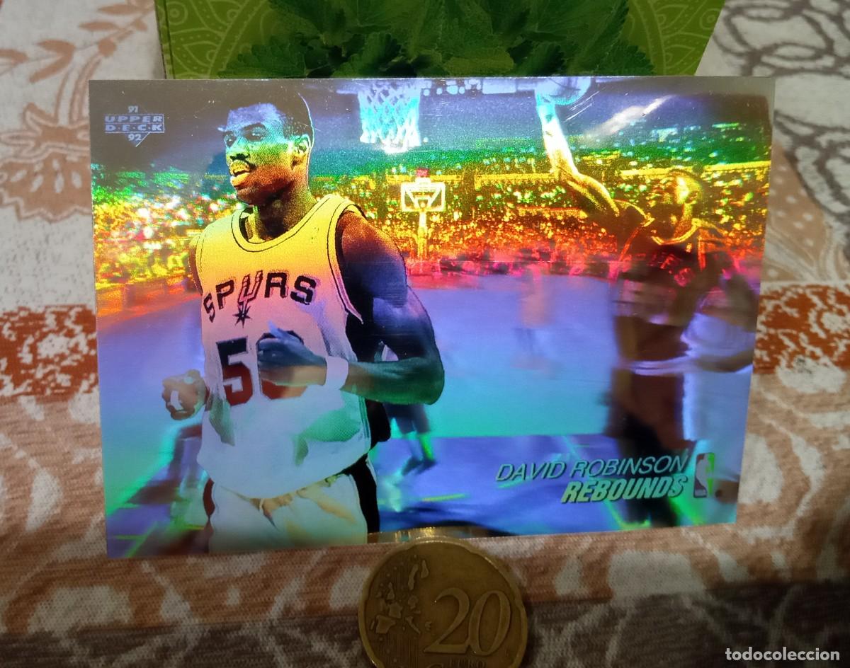 Coleccionismo Cromos antiguos: CROMO HOLOGRAMA NBA DAVID ROBINSON SAN ANTONIO SPURS UPPER DECK 91 92 1991 1992 REBOUNDS REBOTES