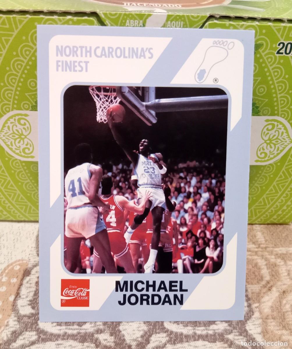 Coleccionismo Cromos antiguos: CROMO TARJETA MICHAEL JORDAN #14 COCA COLA TAR HEELS UNIVERSITY UNC NORTH CAROLINA 1989