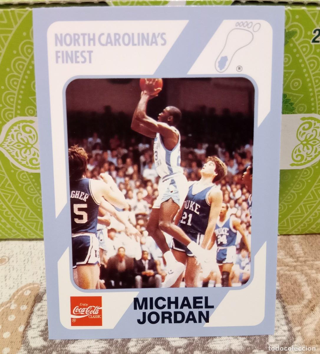 Coleccionismo Cromos antiguos: CROMO TARJETA MICHAEL JORDAN #18 COCA COLA TAR HEELS UNIVERSITY UNC NORTH CAROLINA 1989