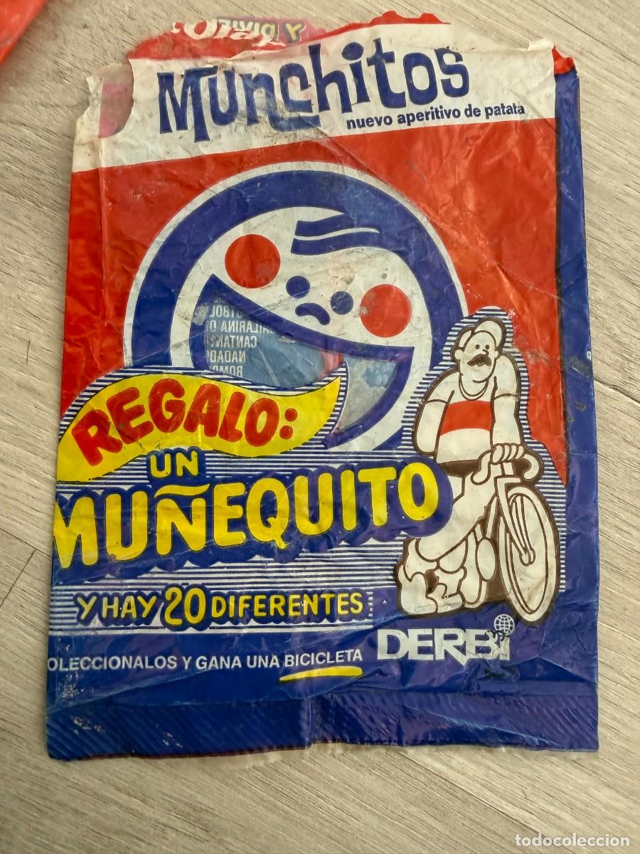 Coleccionismo Cromos antiguos: Bolsa de patatas vac&iacute;a - Munchitos - Mu&ntilde;equitos Derbi