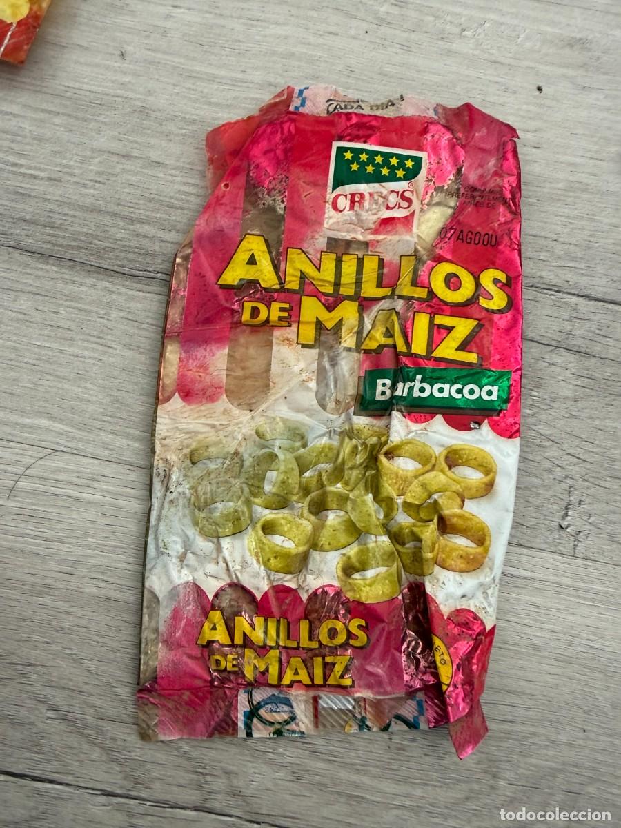 Coleccionismo Cromos antiguos: 2 bolsas de patatas Crecs - Rufinos y Anillos de ma&iacute;z