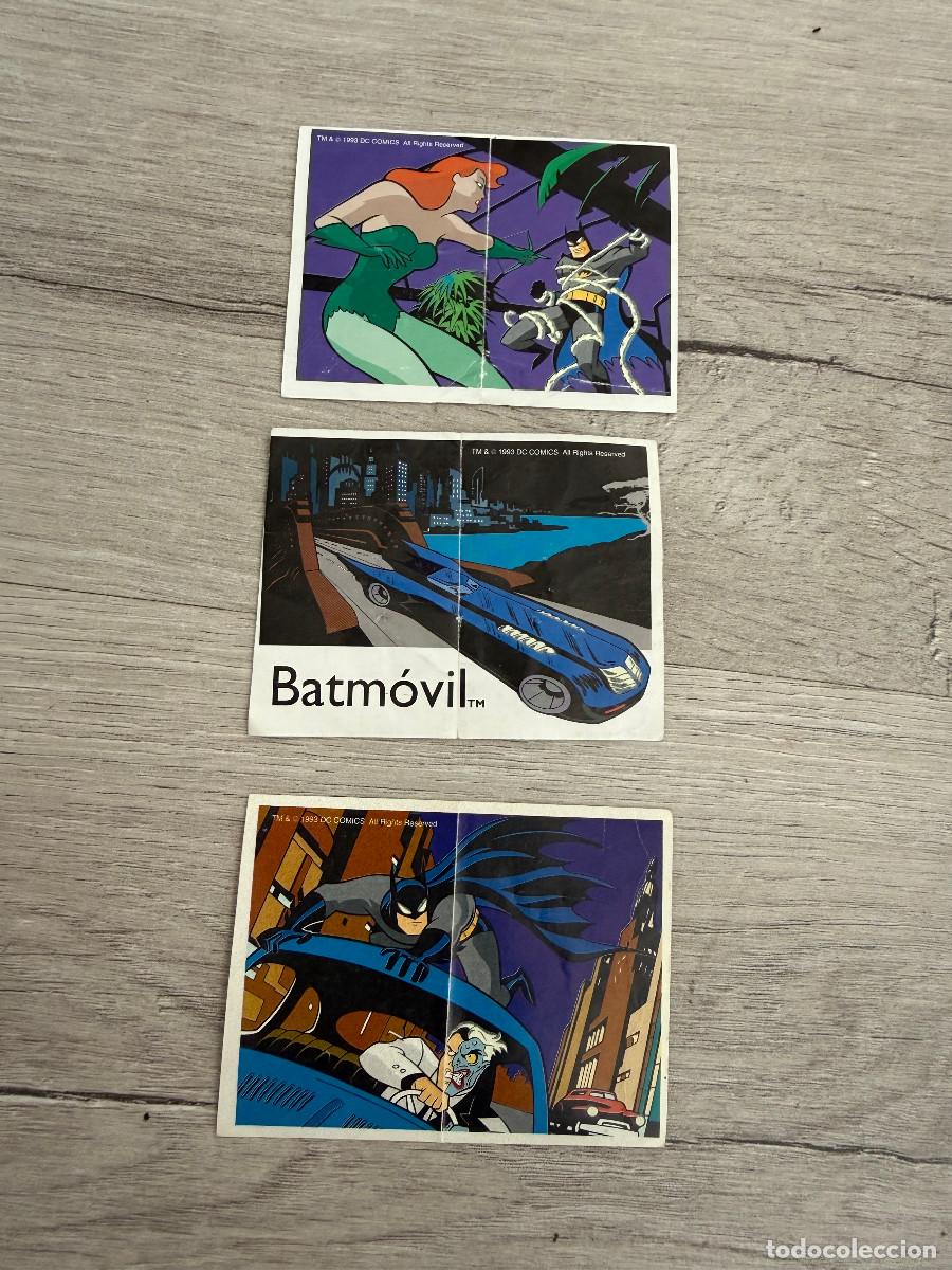 Coleccionismo Cromos antiguos: 3 cromos Batman Animaci&oacute;n de Panrico
