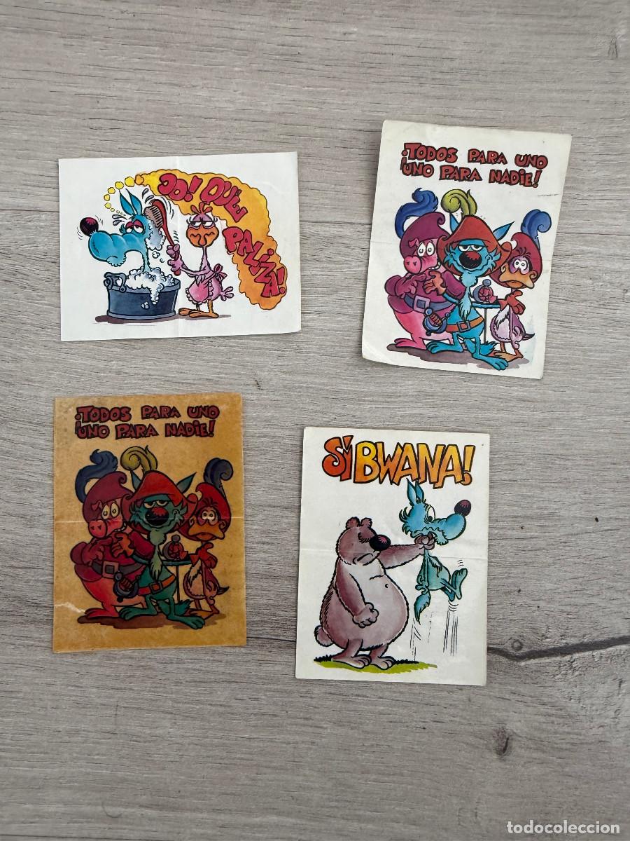 Colecionismo Cromos antigos: 4 cromos diferentes Lobo Alberto de Panrico