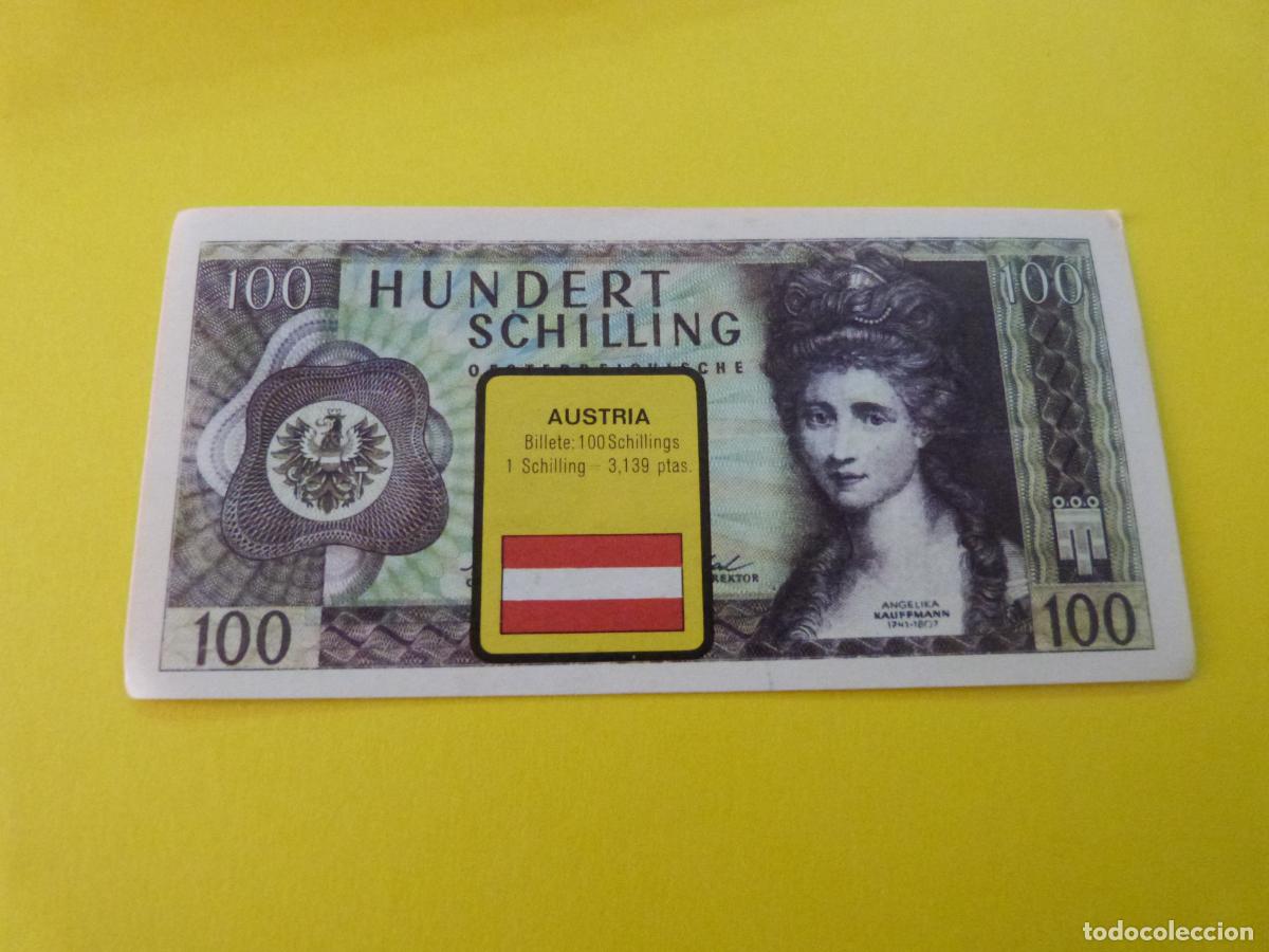 Coleccionismo Cromos antiguos: CROMO AUSTRIA SIN PEGAR N&ordm; 24 A&Ntilde;O 1974 ALBUM BILLETES DEL MUNDO ESTE