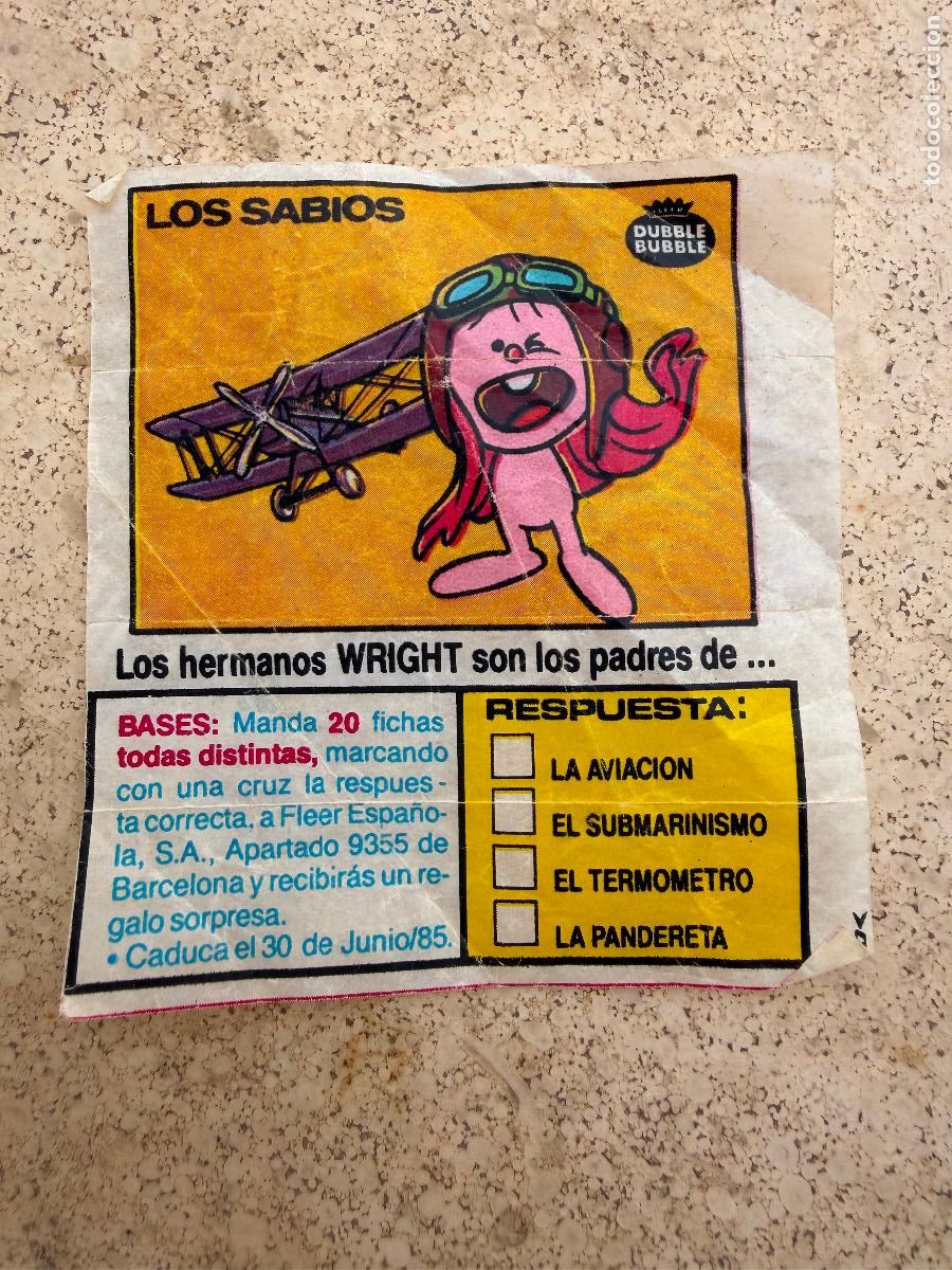 Coleccionismo Cromos antiguos: Cromo chicle los sabios bubble