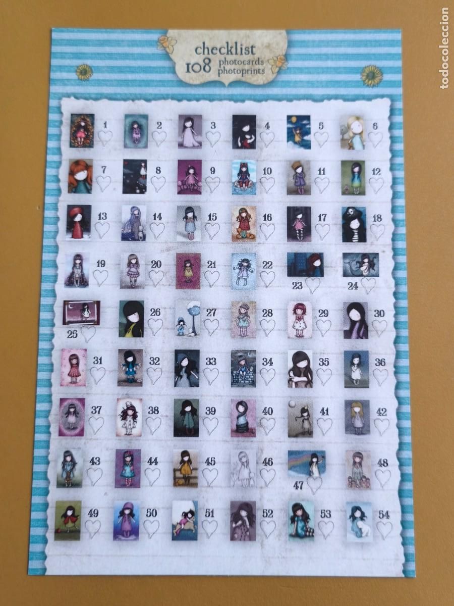 Coleccionismo Cromos antiguos: checklist, santoro london 108 photocards. 2016