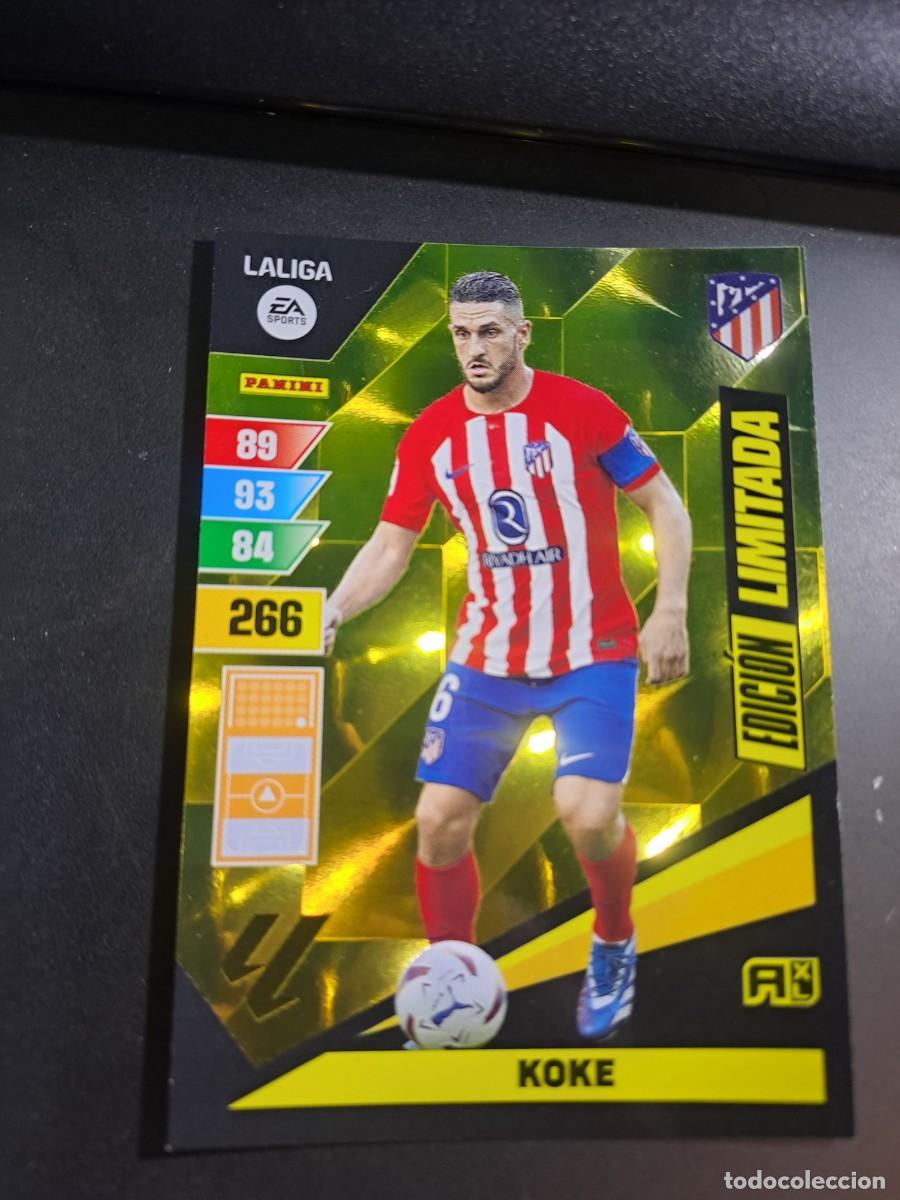 Coleccionismo Cromos antiguos: ADRENALYN XL KOKE ATLETICO DE MADRID EDICION LIMITADA CROMO LIGA 2023 2024 23 24 PANINI
