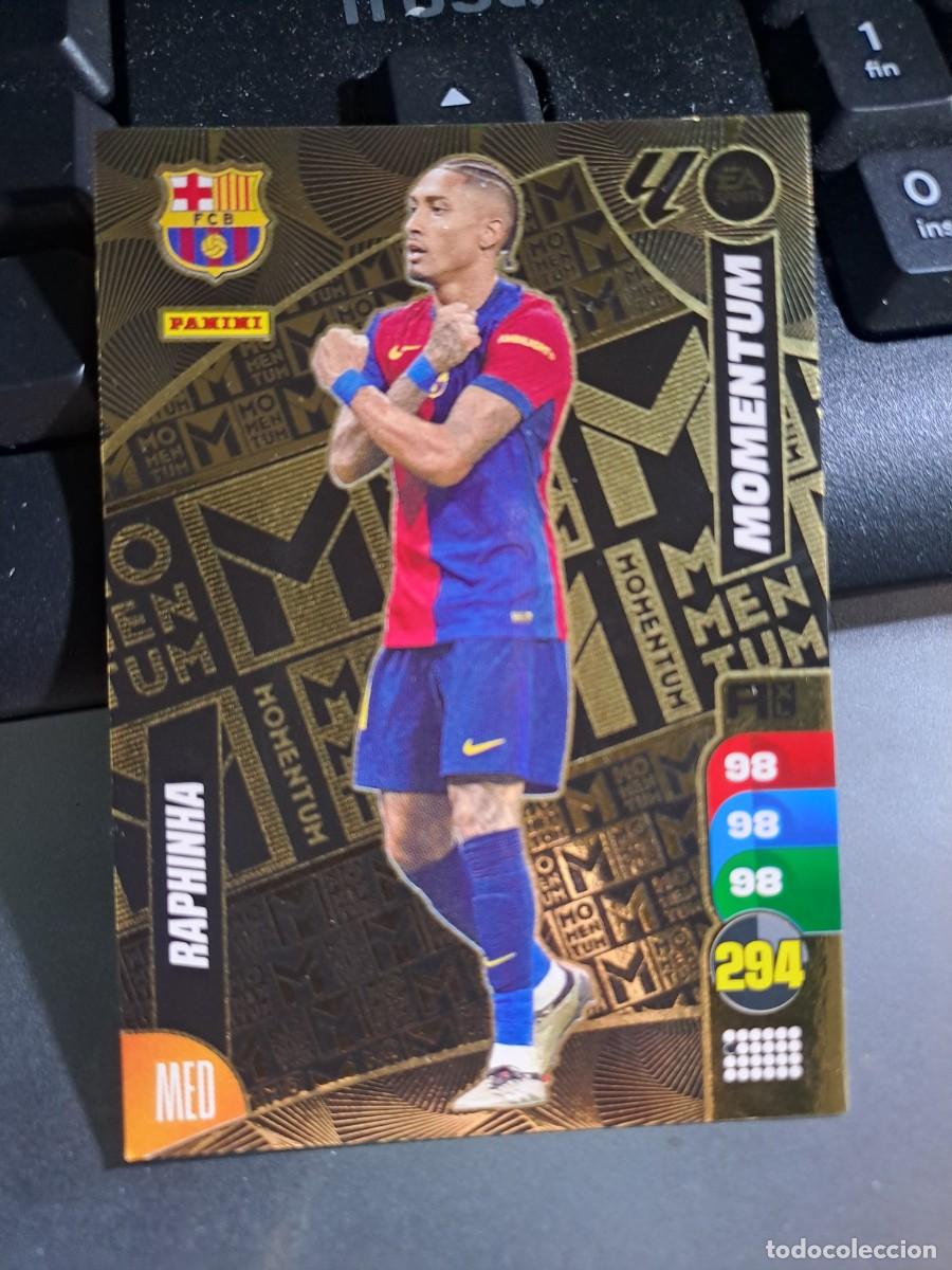 Coleccionismo Cromos antiguos: ADRENALYN XL RAPHINHA BARCELONA MOMENTUM EDICION LIMITADA CROMO LIGA 2023 2024 23 24 PANINI