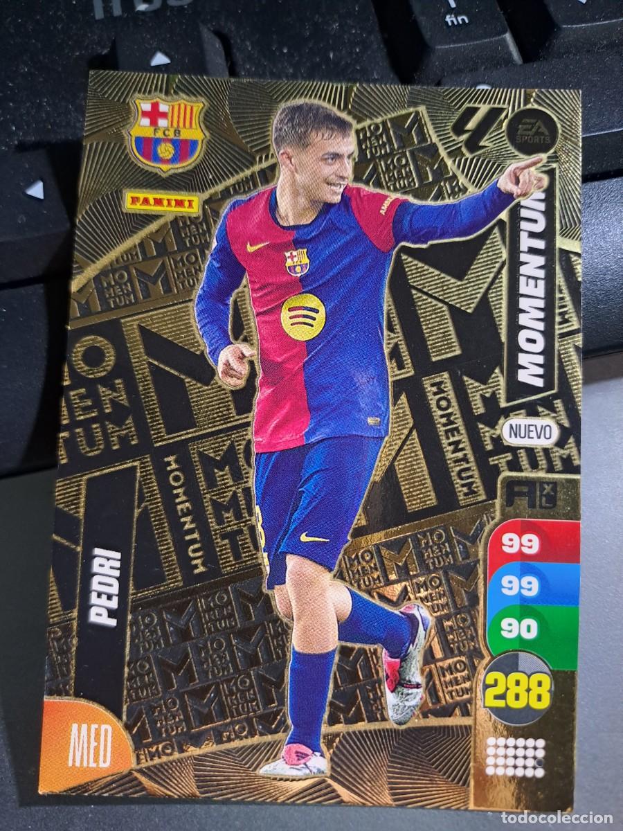 Coleccionismo Cromos antiguos: ADRENALYN XL PEDRI BARCELONA MOMENTUM EDICION LIMITADA CROMO LIGA 2023 2024 23 24 PANINI