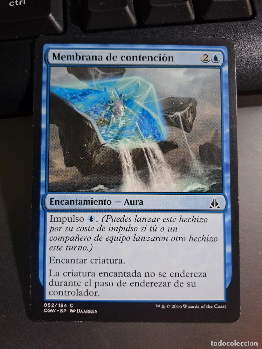 Coleccionismo Cromos antiguos: CROMO MEMBRANA DE CONTENCION ENCANTAMIENTO AURA MAGIC THE GATHERING DECKMASTER 2016